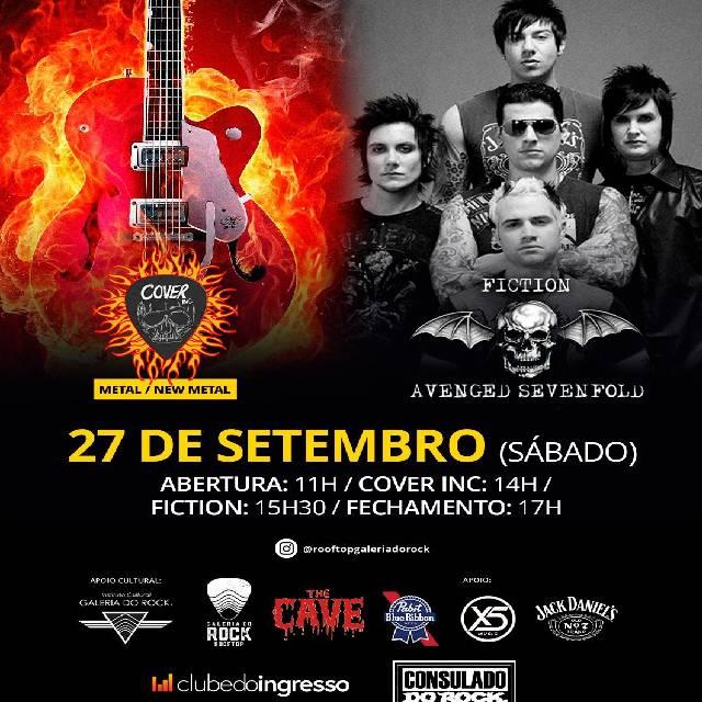 COVER INC. + FICTION - METAL MODERNO NO ROOFTOP GALERIA DO ROCK!