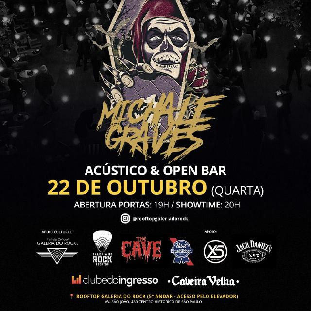 MICHALE GRAVES ACÚSTICO - NOITE INTIMISTA NO ROOFTOP GALERIA DO ROCK!