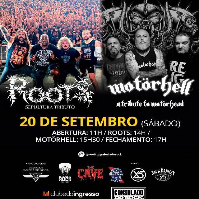 ROOTS + MOTORHELL - DUPLA EXPLOSÃO DE METAL NO ROOFTOP GALERIA DO ROCK!